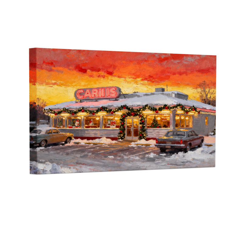 Ensemble de 3 impressions sur toile, décorations de Noël, H 12 po x l 18 po