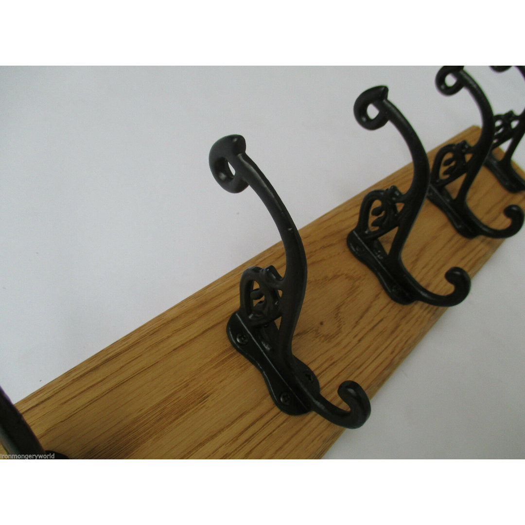 Solid Wood 10 - Hook Wall Mounted Coat Rack