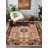 Gracianna Collection Digital Print Cotton-Polyester Brown Moroccan Rug-1666848743