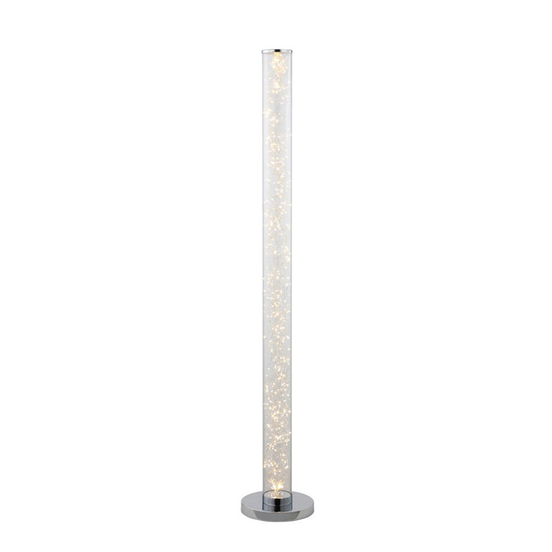 49" Exposed Rope LED Minari Clear Column Floor Lamp, White
