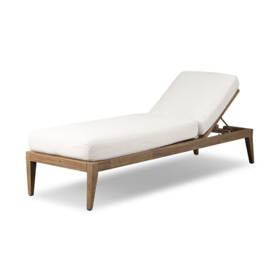 Amine 24'' Outdoor Acacia Chaise Lounge