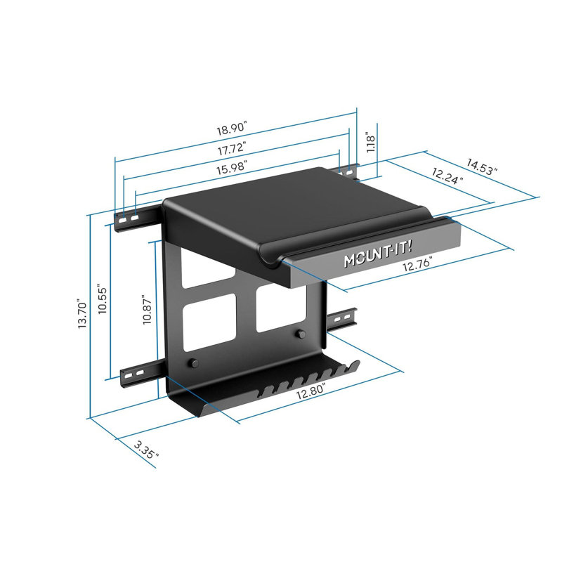 WFX Utility™ A704D8C0183B418BAF53D119E0F39EEC Wheelsup Series Bike Wall Mount With Shelf And Hooks