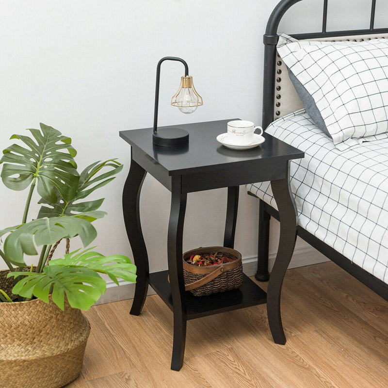 Table de bout avec rangement, Noir