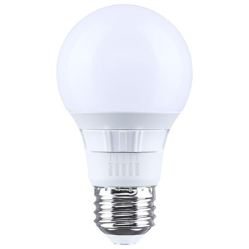 9.5 Watt A19 LED - 27K/30K/35K/40K/50K CCT - 90 CRI - Medium Base - Plastic - Dimmable - 120 Volt, 800 L