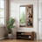 Wall Mounted Full Length Mirror, Full Body Mirror With Shelf, Full Body Mirror With Hook Wall Mounted Mirror With Multifunctional Design Panel, Bedroom/Living Room/Entrance-1894553626