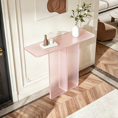 Frosted Acrylic Console Table