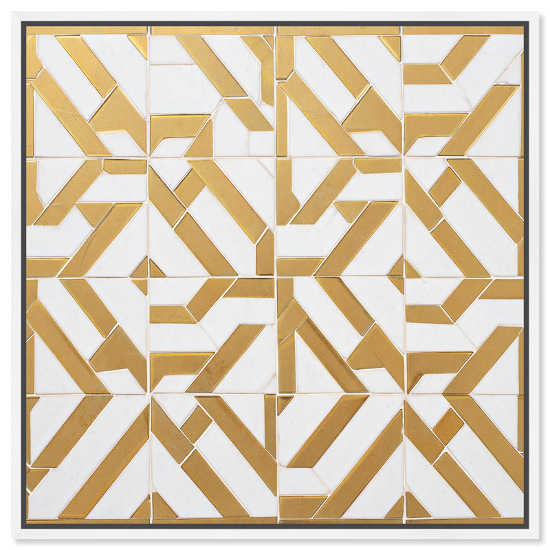 Marble circuitry, reproduction d'art sur toile par Art Remedy, H 12 po x l 12 po, Cadre argenté