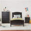 Commode 5 pièces contemporaine à finition noire avec commode en contreplaqué et placage de pin 5 tiroirs