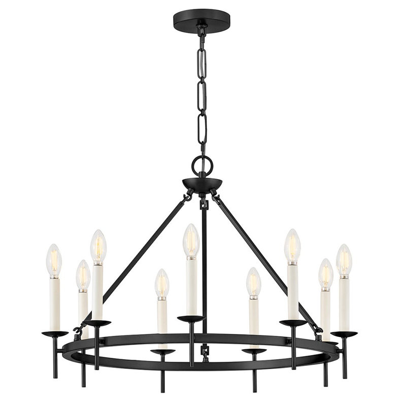 Copley 9-Light Chandelier, Black