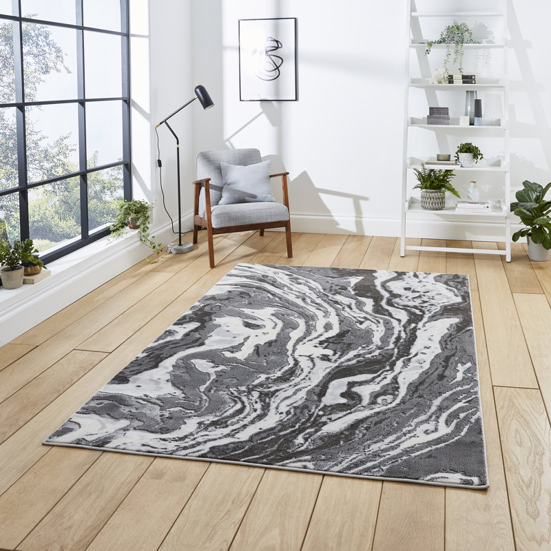 Korovia area rug Machine Woven Rectangle Grey, Rectangle 160 x 220cm