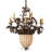 28" Wide Greenbriar Oak 9 Arm Chandelier