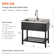TRINITY 36 in. W x20 in. D Freestanding Utility Sink in Stainless Steel and Black w/ Pull-Out Faucet