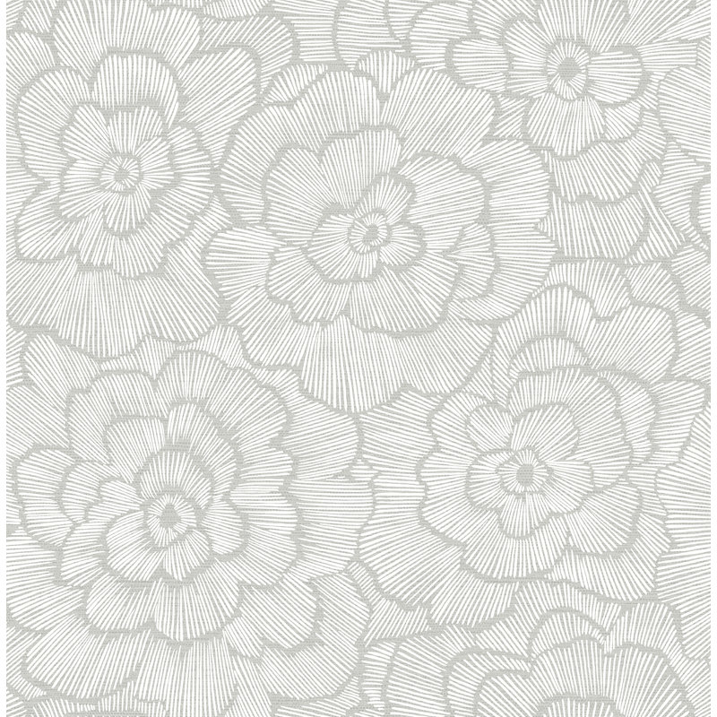 Rouleau de papier peint L 33 pi x l 20,5 po Seese, Gris clair