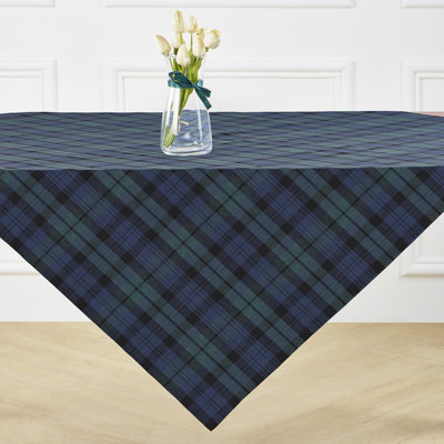 Blackwatch Plaid - 100% Pure Linen Table Throw