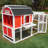 Stough 18.60 Square Feet Chicken Coop with Chicken Run and Roosting Bar for up to 6 Chickens