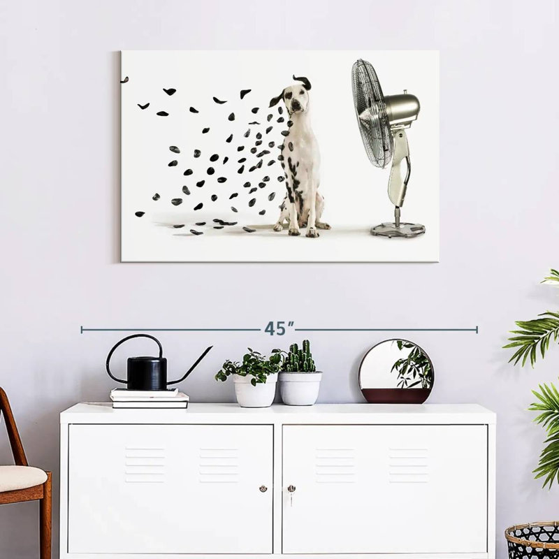 Windblown Dalmatian Spots Canvas Print, 36" H x 24" W x 1.25" D