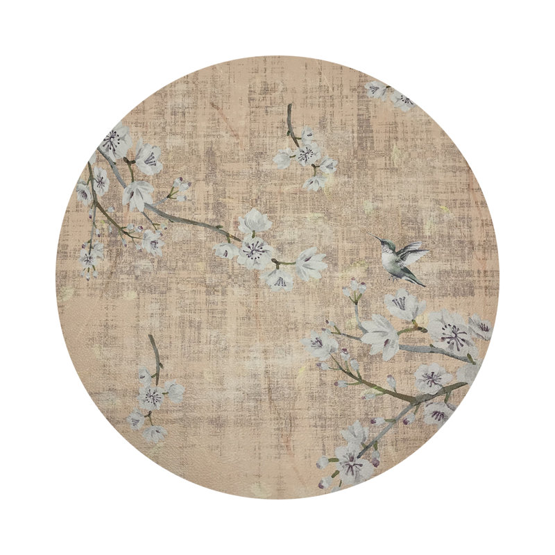 Blossom Fantasia Pebble 16" Vinyl Placemat, Romance