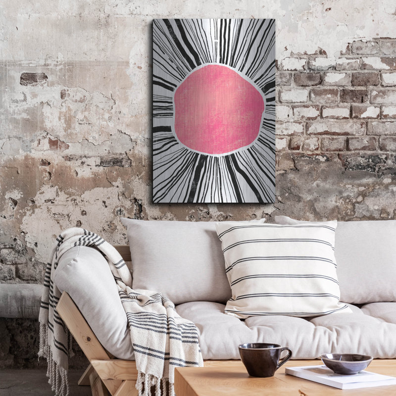 «Pink Circle» par Svetlana Aleynikova, art mural en métal, H 36 po x l 24 po