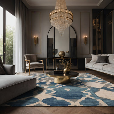 Tapis gris soyeux et moelleux
