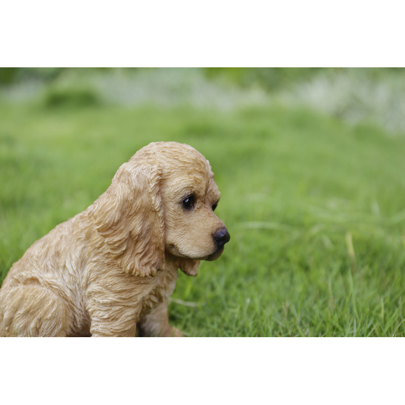 Statue Cocker Spaniel, Crème