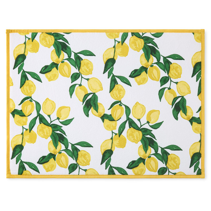 Tapis de séchage pour la vigne citron FIESTA, jaune tournesol, 16 po x 22 po