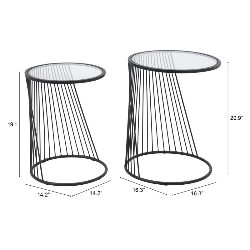 Glass Top Nesting Tables