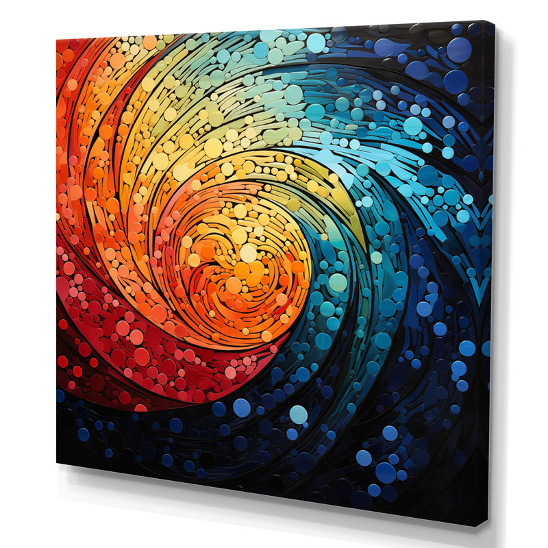 Art rigide, art mural contrastant Cadence II, Toile tendue, H 24 po x l 24 po x P 1 po