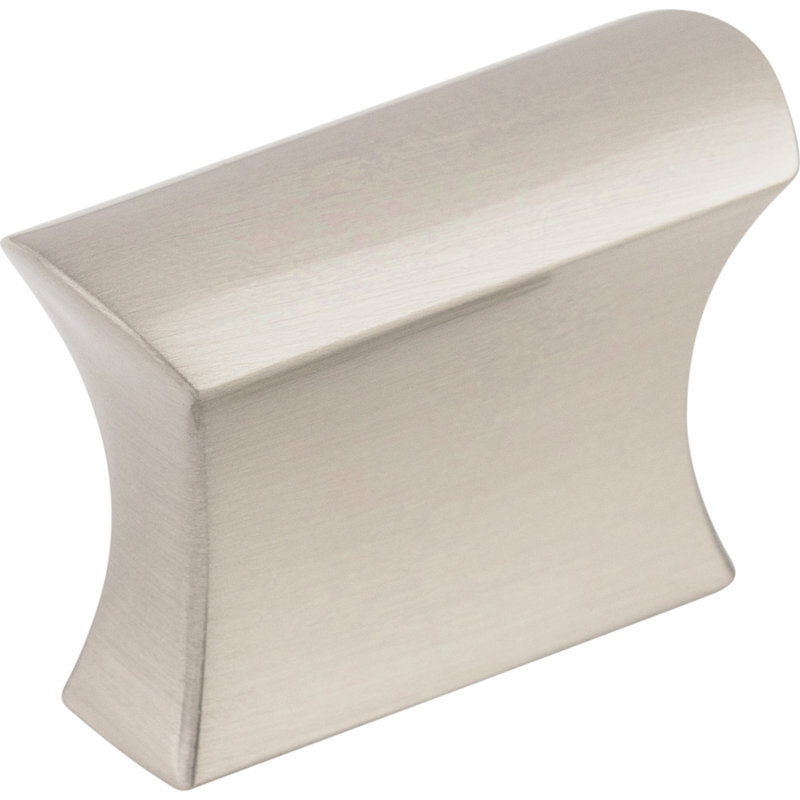 Glacier 3/4" Length Square Knob, Brushed Satin Nickel, 1 1/2" Length