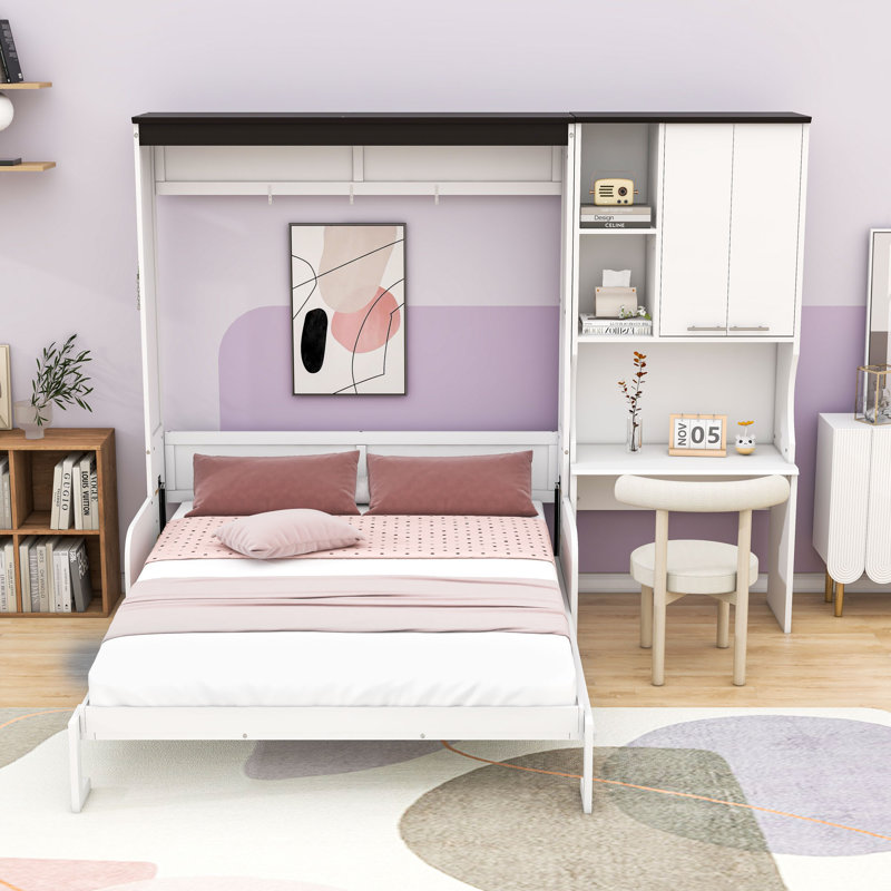 Lit escamotable avec canapé, bureau et armoire Murphy, Grand