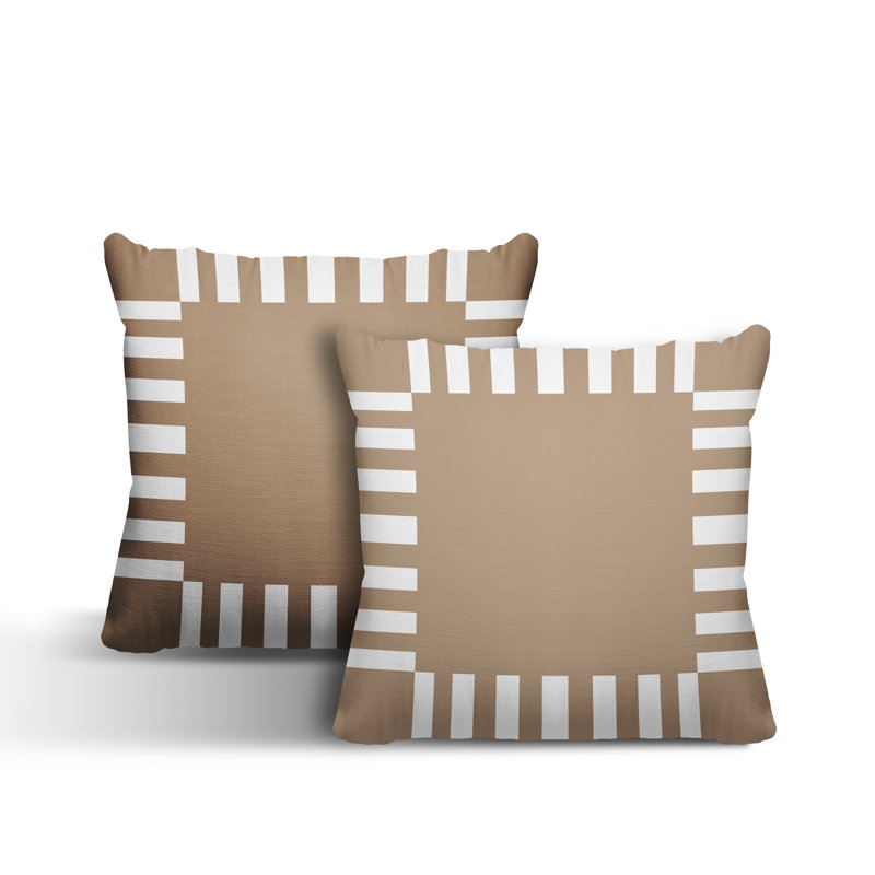  Coussin intérieur / extérieur, Beige, L 17 po x H 17 po