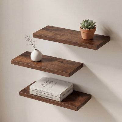 Floating Shelf Wall-mounted Floating Shelves For Bedroom, Living Room （set Of 3）