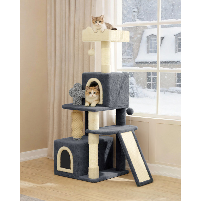 131cm H Cat Tree, Dark Grey