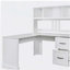 Bureau d'ordinateur à domicile avec huche, finition blanc antique-656599480