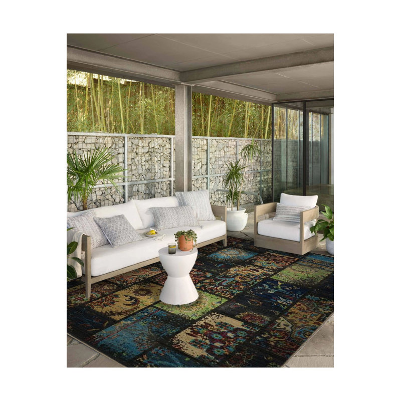 Multi Color Mixed Motif Pattern Vintage Decorative Machine Washable Area Rug, Rectangle 2'6" x 4'11"