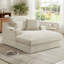 Chaise longue en velours côtelé à compression 47,2 po, siège profond avec porte-gobelet et sac de rangement, aucun assemblage requis-1369372376