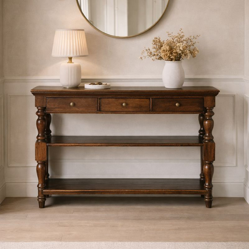 110cm Solid Wood Console Table