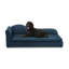 Canapé surdimensionné pour animaux de compagnie pour chiens de taille moyenne / grande - Dossier moderne à vagues irrégulières, accoudoir simple, tissu en lin respirant de qualité supérieure, coussin moelleux et pieds en plastique bas-1695682740