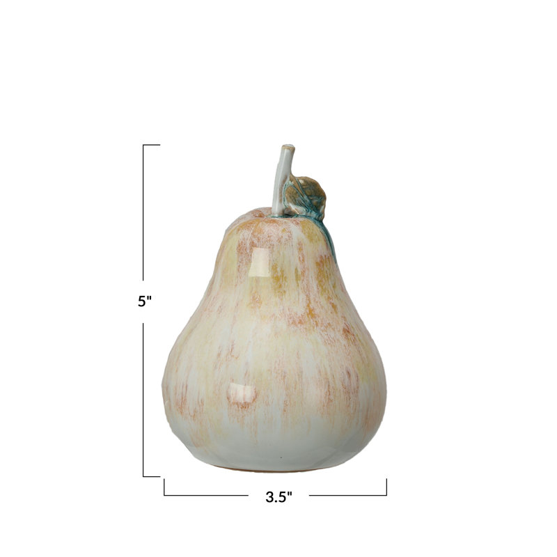 Stoneware Pear Accent Decor