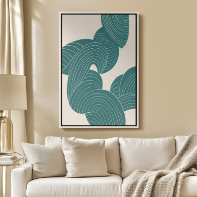 Framed Canvas Wall Art - Vintage Abstract Wall Prints for Bedroom - 