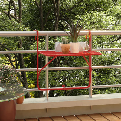 Pennock Rectangular Metal Outdoor Balcony Table , 60cm cm W 40cm cm D