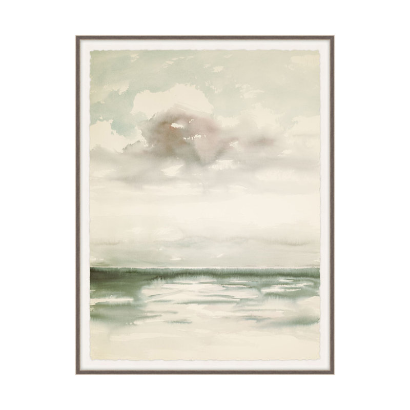 Sea Breeze Green 1 Framed Print, 36.5" H x 28.5" W