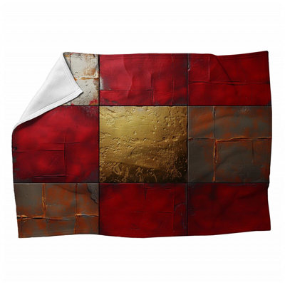 Abstract Art Machine Printed Throw Blanket
