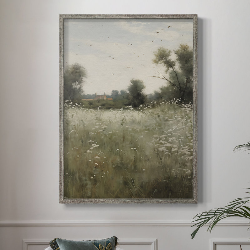 «Vintage Landscape», reproduction encadrée en bois massif