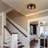 2 - Light Flush Mount Ceiling Light With Seeded Glass