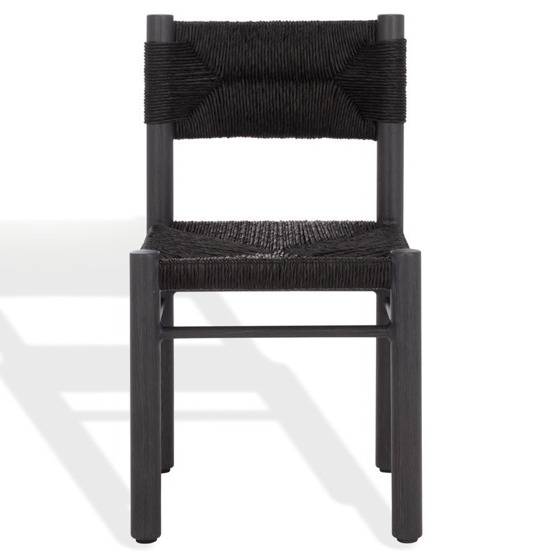Romona Rattan Weaving Outdoor Dining Chair, Black