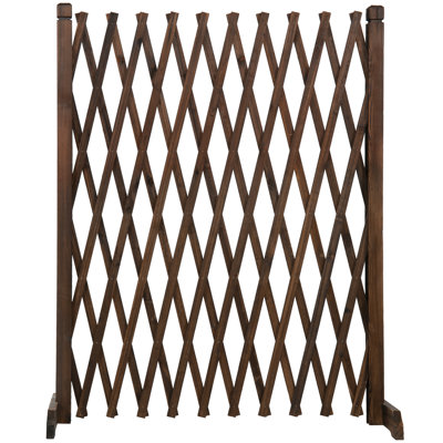 Cabello 48.4'' H x 51.3'' W Brown Wood Fence Panels Included