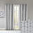 Raina Grey/Silver Total Blackout Curtain Pair 50x84"-1272435532