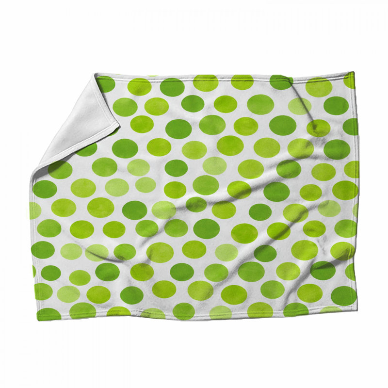 Jeté polaire à pois - Jeté à motif pour canapés ou lits, L 68 po x H 80 po