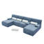 Canapé surdimensionné surdimensionné de 132,2 po en forme de U Canapé pour canapé de salon, bleu-133328610