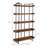 Bookshelf, Wooden, Iron Frame, Light Brown